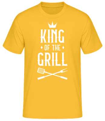 King Of The Grill - Pánské basic tričko - Zlatožlutá - Napřed