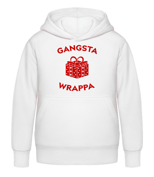 Aperçu: Gangsta Wrappa - Sweat à capuche Enfant - Blanc - Devant