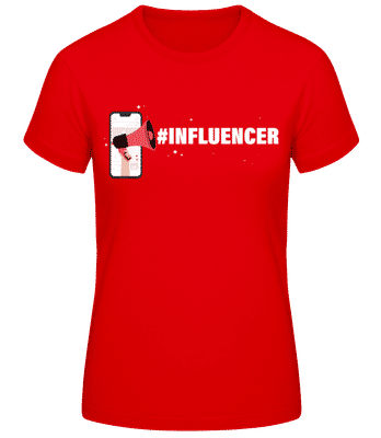 Influencer - Women's Basic T-Shirt - Red - Front