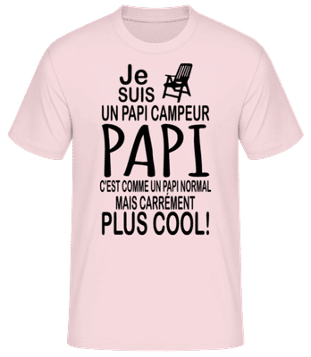 Je Suis Un Papi Campeur - T-shirt standard Homme - Rose - Devant