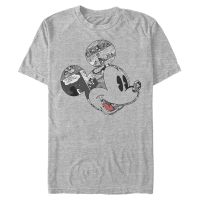 Disney - El ratón Miguelito Miguelín - Mickey Comic Mouse - Hombres Camiseta - Gris moteado - delante