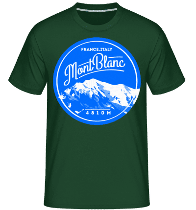 Mont Blanc Mountain -  T-Shirt Shirtinator homme - Vert bouteille - Devant