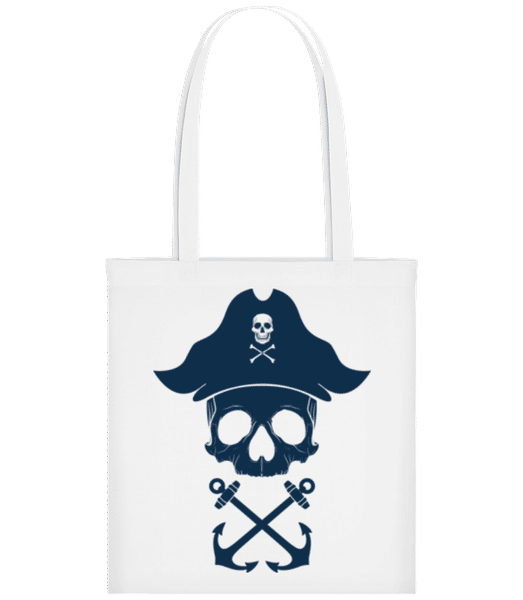 Aperçu: Crâne De Pirate - Tote Bag - Blanc - Devant