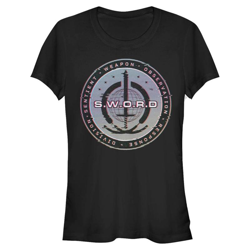 Preview: Marvel - WandaVision - Logo S.W.O.R.D. Digital - Women's T-Shirt - Black - Front