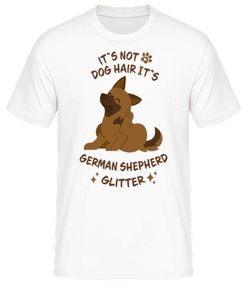 Not Dog Hair German Shepherd Glitter - T-shirt standard Homme - Blanc - Devant