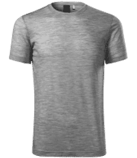 Camiseta Merino para hombre - Gris moteado - delante
