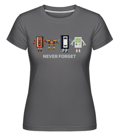 Never Forget Old Technology -  T-shirt Shirtinator femme - Anthracite - Devant