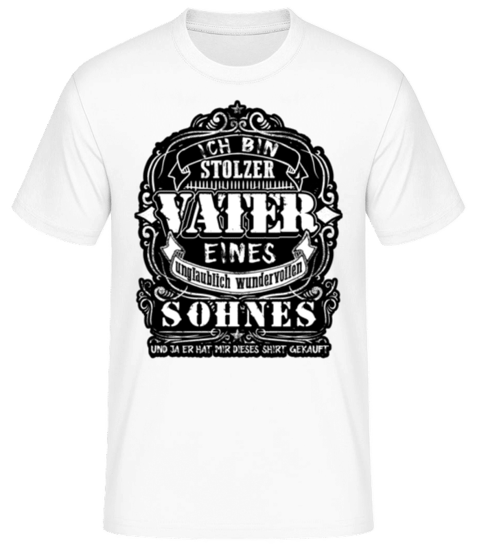 Vorschau: Ich Bin Stolzer Vater Schwarz - Männer Basic T-Shirt - Weiß - Vorne