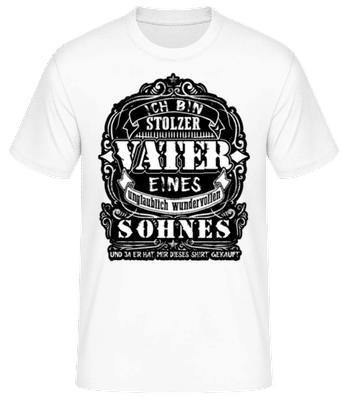 Ich Bin Stolzer Vater Schwarz - Männer Basic T-Shirt - Weiß - Vorne