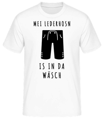 Lederhosn Is In Da Wäsch - Männer Basic T-Shirt - Weiß - Vorne