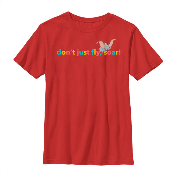 Aperçu: Disney Classics - Dumbo - Dumbo color fly - Enfant T-shirt - Rouge - Devant