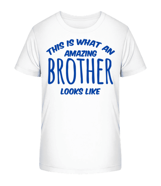 Preview: Amazing Brother Looks Like - Kid's Organic T-Shirt Stanley Stella 2.0 - White - Front