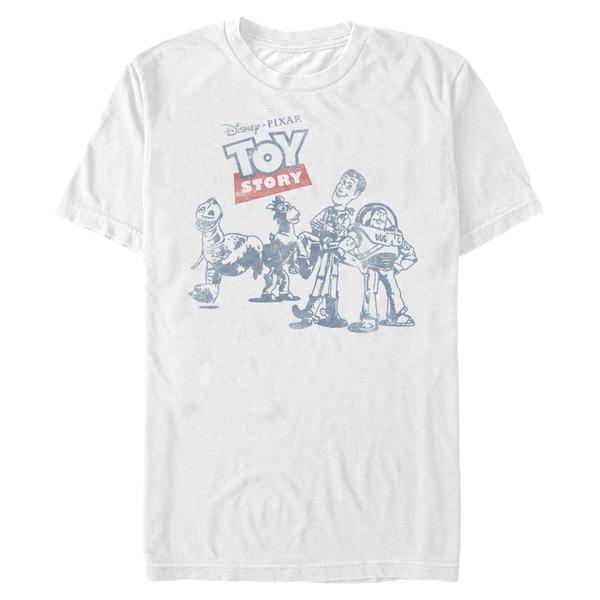Aperçu: Disney - Toy Story - Skupina Vintage Comic - Homme T-shirt - Blanc - Devant