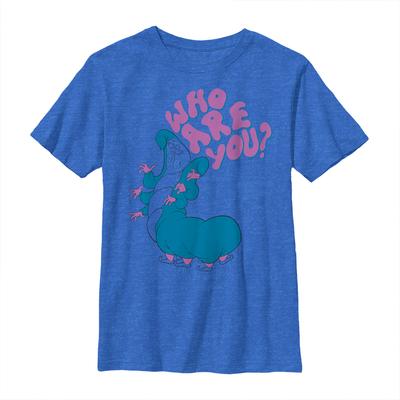Disney - Alice aux pays des merveilles - Caterpillar Who Are You - Enfant T-shirt - Bleu royal chiné - Devant