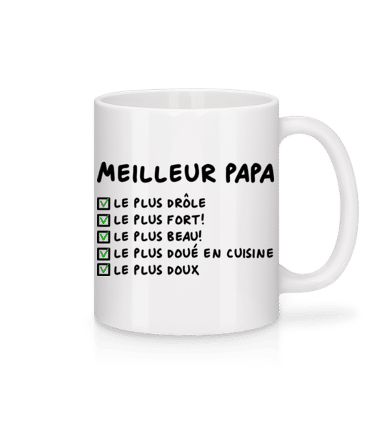 Aperçu: Meileur Papa - Mug en céramique blanc - Blanc - Devant