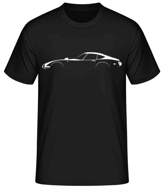 Vista previa: 'Toyota 2000GT' Silhouette - Camiseta básica para hombre - Negro - delante