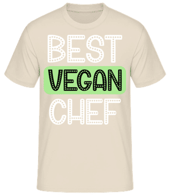 Best Vegan Chef - Pánské basic tričko - Krémová - Napřed