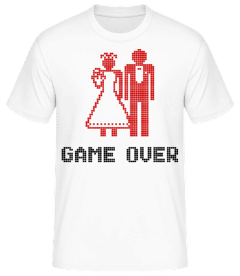 Game Over Sign Red - Men's Basic T-Shirt - White - Front