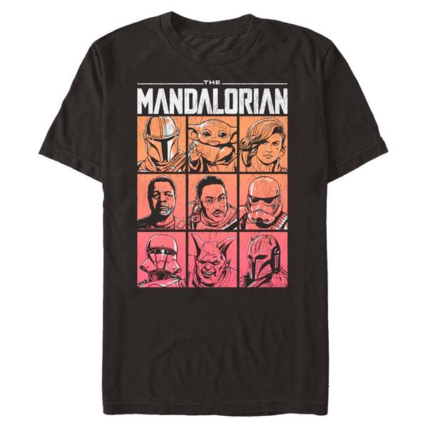 Aperçu: Star Wars - The Mandalorian - Skupina All Star Cast - Homme T-shirt - Noir - Devant