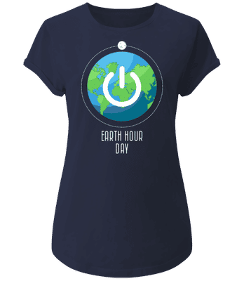 Earth Hour Day - Camiseta ecológica para mujer EarthPositive - Marino - delante
