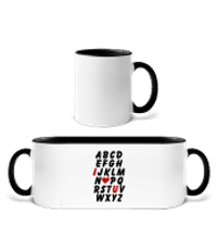 Love Alphabet - Two-toned Mug - White / Black - Front
