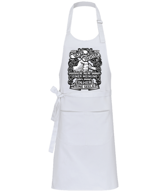 Vorschau: Vater Und Tochter - Profi Kochschürze - Weiß - Vorne