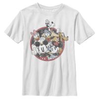 Disney Classics - Micky Maus - Skupina Retro Groupie - Kinder T-Shirt - Weiß - Vorne