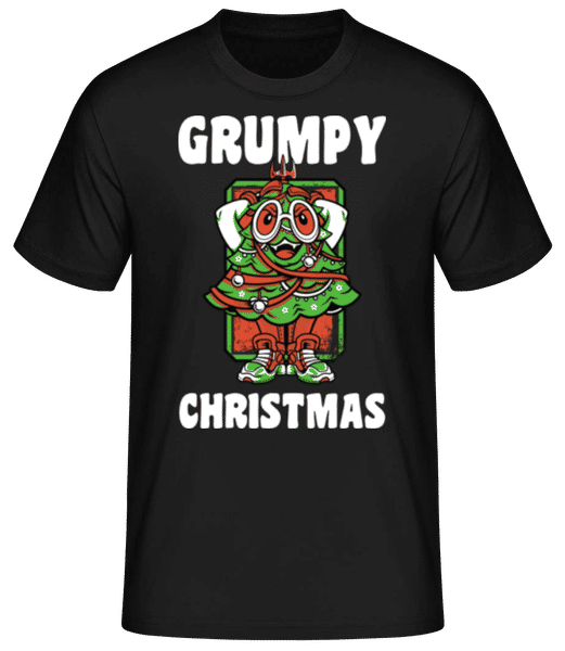 Aperçu: Grumpy Christmas - T-shirt standard Homme - Noir - Devant