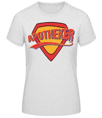 Superheld Apotheker - Frauen T-Shirt B&C - Grau meliert - Vorne