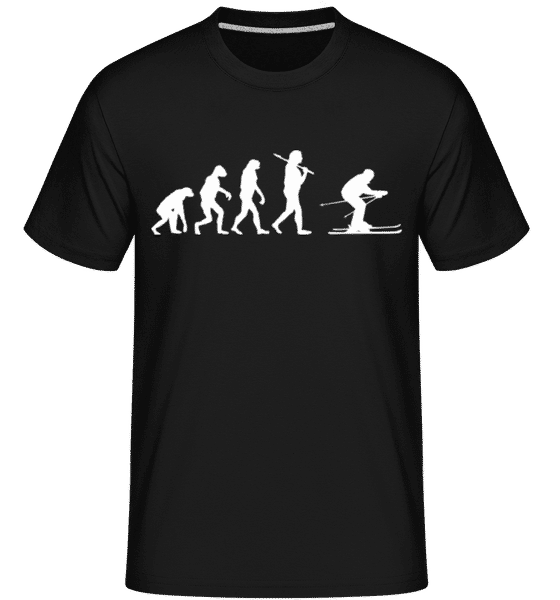 Aperçu: Évolution du ski -  T-Shirt Shirtinator homme - Noir - Devant