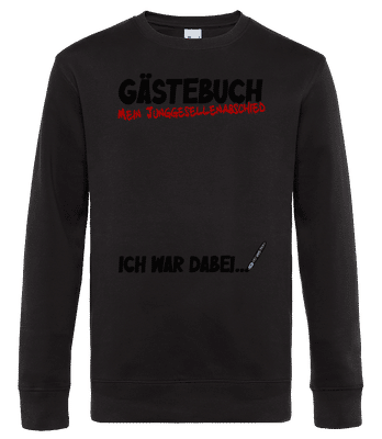 Junggesellenabschied JGA Gästebuch - Männer Standard Pullover - Schwarz - Vorne