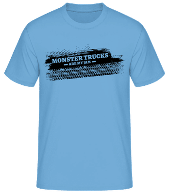Monster Truck Tire Track - Männer Basic T-Shirt - Hellblau - Vorne