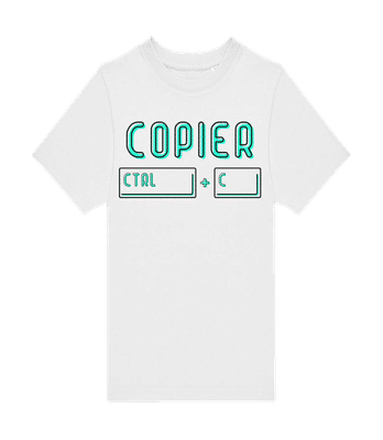 Copier Ctrl + C - T-shirt homme B&C - Blanc - Devant
