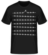  Liberté de Fil de Fer Barbelé - T-shirt standard Homme - Noir - Devant