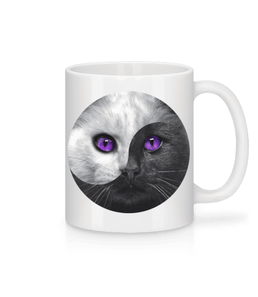 Aperçu: Chat Yin Et Yang - Mug en céramique blanc - Blanc - Devant