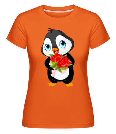 Cute Love Penguin -  Shirtinator Women's T-Shirt - Orange - Front