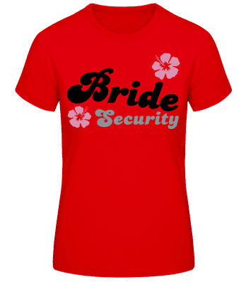 Bride Security Hibiscus - Dámské basic tričko - Červená - Napřed