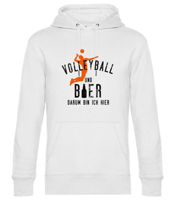 Volleyball Und Bier - Unisex Premium Hoodie - Weiß - Vorne