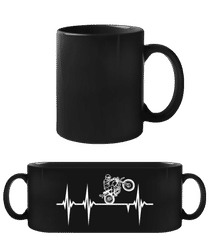 Motorrad Herzschlag · Schwarze Tasse