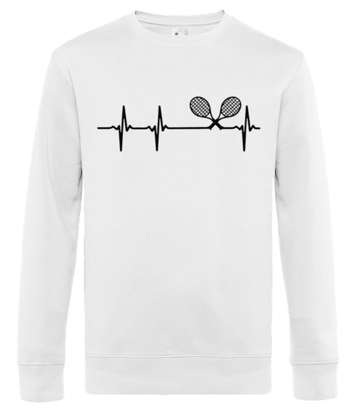 Vorschau: Tennis Herzschlag - Männer Standard Pullover - Weiß - Vorne