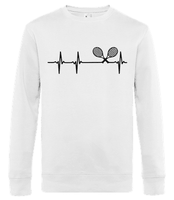 Heartbeat Tennis - Men's standard sweatshirt - White - Front