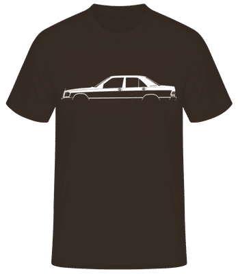 'Mercedes-Benz 190 E (W201)' Silhouette - T-shirt standard Homme - Marron - Devant