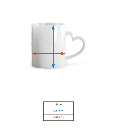 My Favorite Person 4Ever - Tasse en forme de coeur - Tableau des tailles