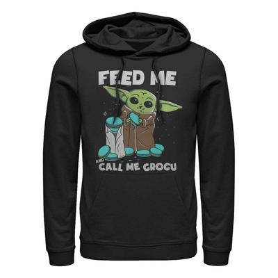 Star Wars - The Mandalorian - Grogu Snack Time Alt - Unisex Sudadera con capucha - Negro - delante