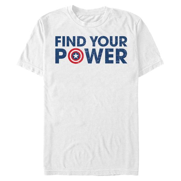 Aperçu: Marvel - Avengers - Captain America Shield Power - Homme T-shirt - Blanc - Devant