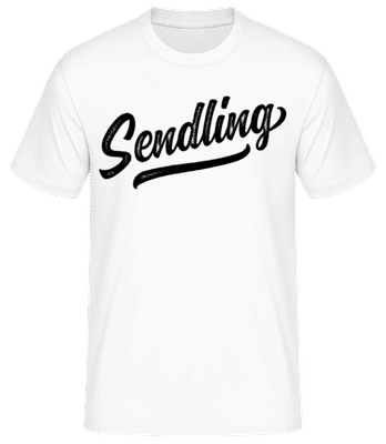 Sendling Swoosh - Männer Basic T-Shirt - Weiß - Vorne