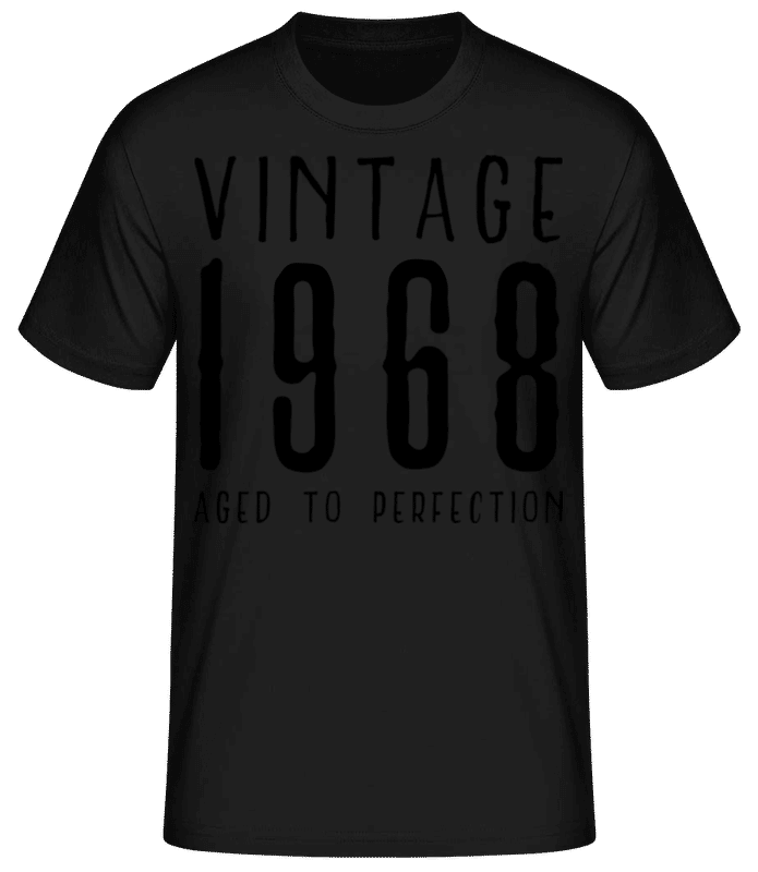 Vorschau: Vintage 1968 Aged To Perfection - Männer Basic T-Shirt - Schwarz - Vorne
