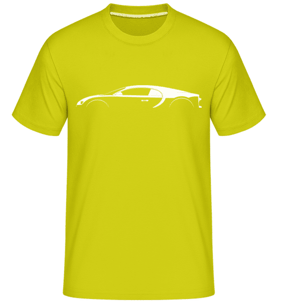 Preview: 'Bugatti Chiron' Silhouette - Shirtinator Men's T-Shirt - Lime - Front