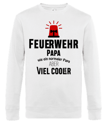 Cooler Feuerwehr Papa - Männer Standard Pullover - Weiß - Vorne