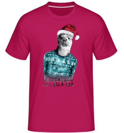 Lama De Noël -  T-Shirt Shirtinator homme - Magenta - Devant